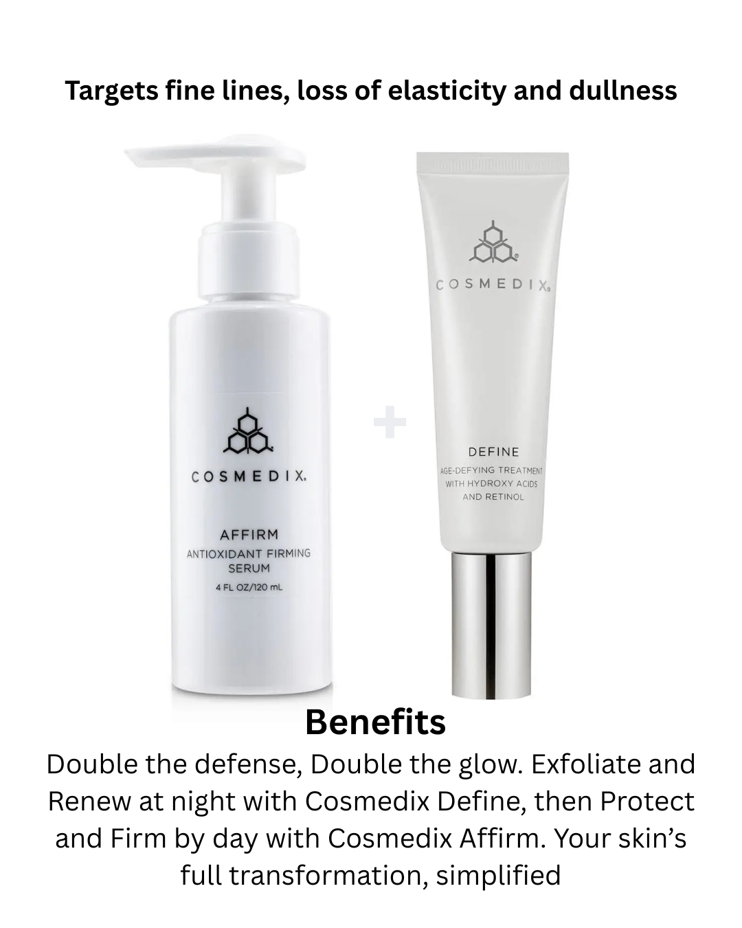 Cosmedix defense treatment, Affirm serum
