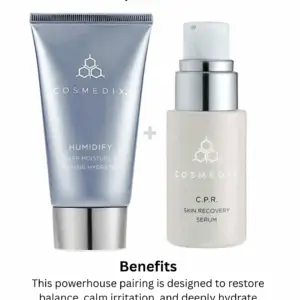 Cosmedix moisturizer cream, recovery serum