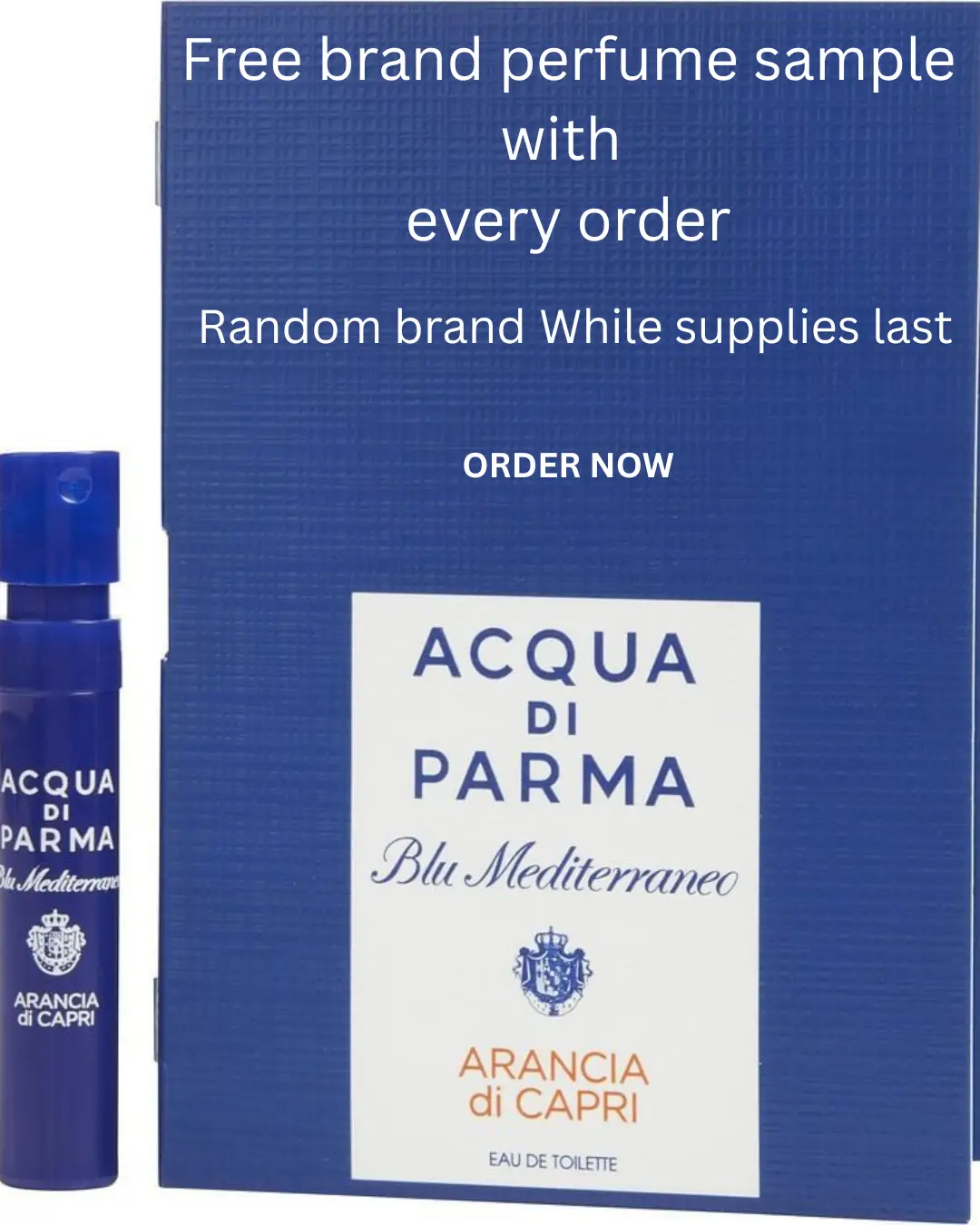 Get a free branded perfume minitures with every order, sent at random, limited stock, order now!
